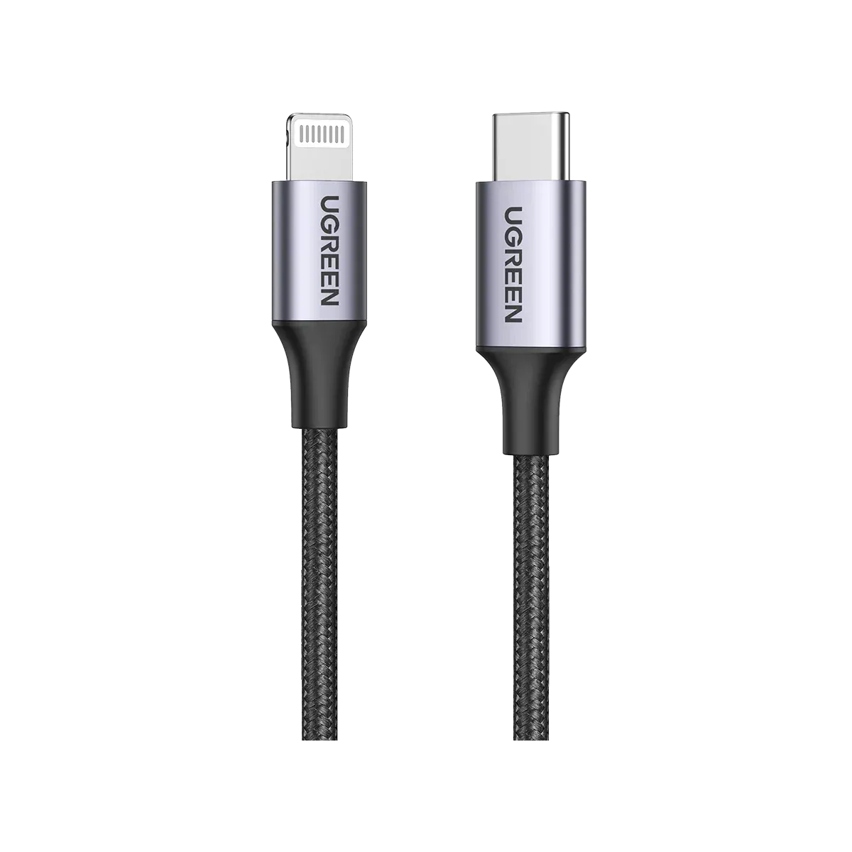 UGreen (60761) USB-C to Lightning Braided Cable (M-M) - 2m - Black