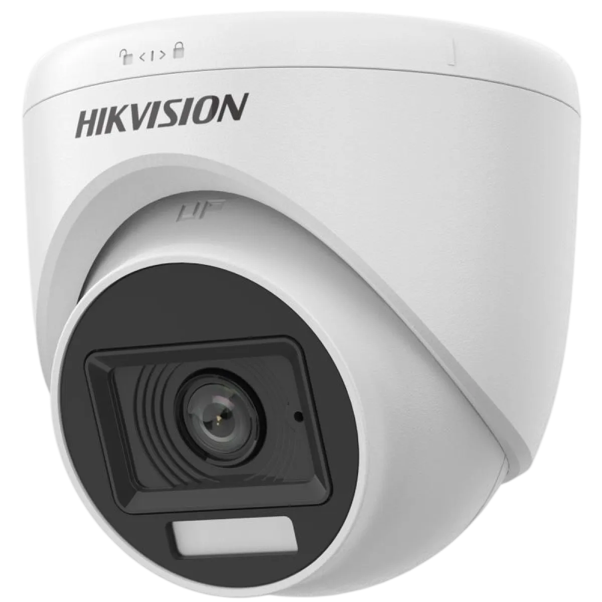 Hikvision (DS-2CE76D0T-LPFS) 2.8mm 2MP Smart Hybrid Light Fixed Turret Camera - Built in Mic - White