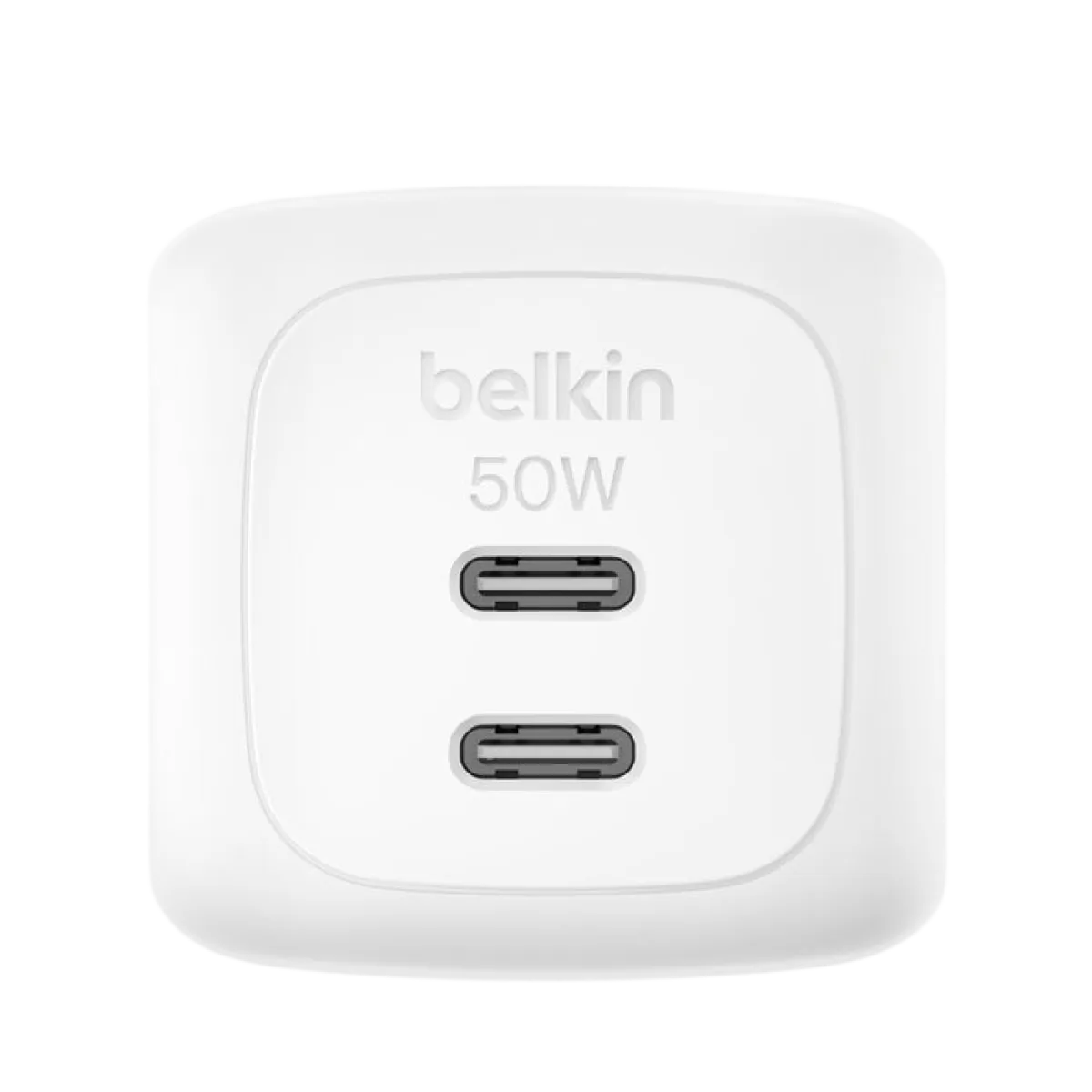 Belkin (WCA019KQWH) BoostCharge Wall Charger - Dual USB-C - 50W - White