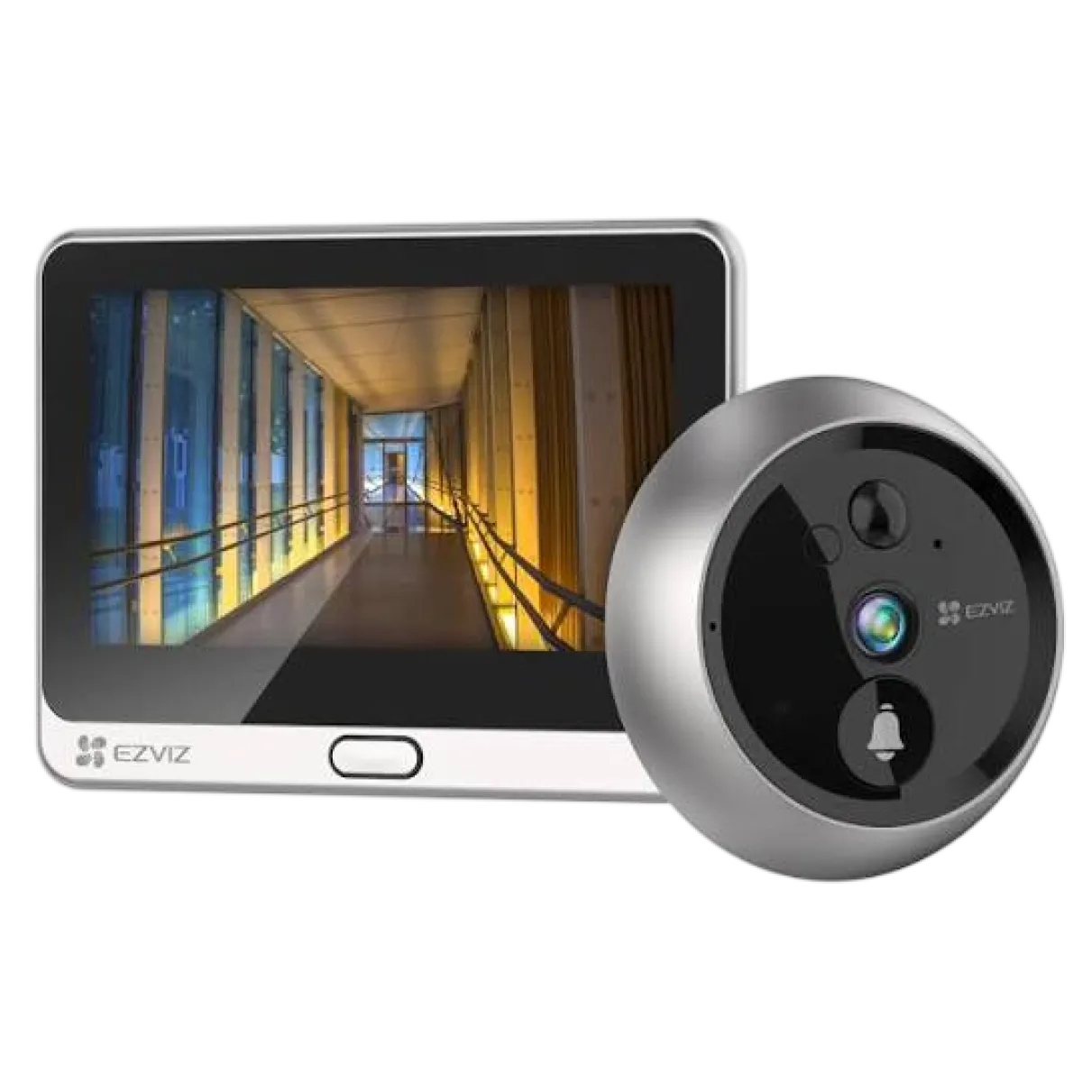 Ezviz (CS-DP2) Wire-Free Smart Door Viewer - 4.3" TouchScreen - 3MP - Wifi - Silver