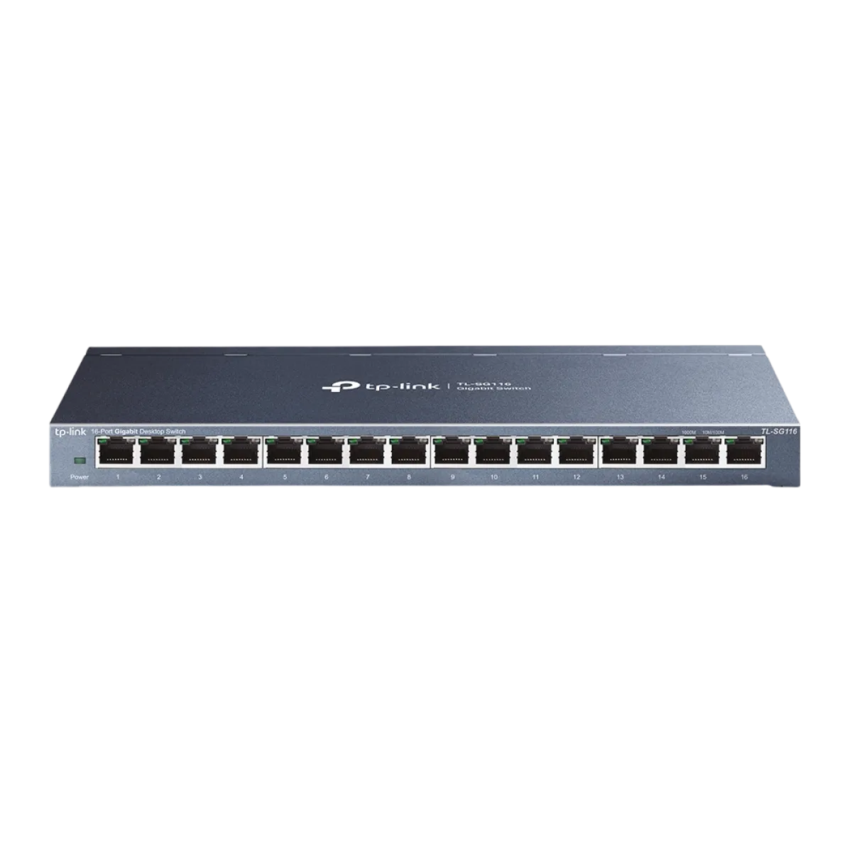 TP-Link (TL-SG116) 16-Port Gigabit Desktop Switch - Black Metal