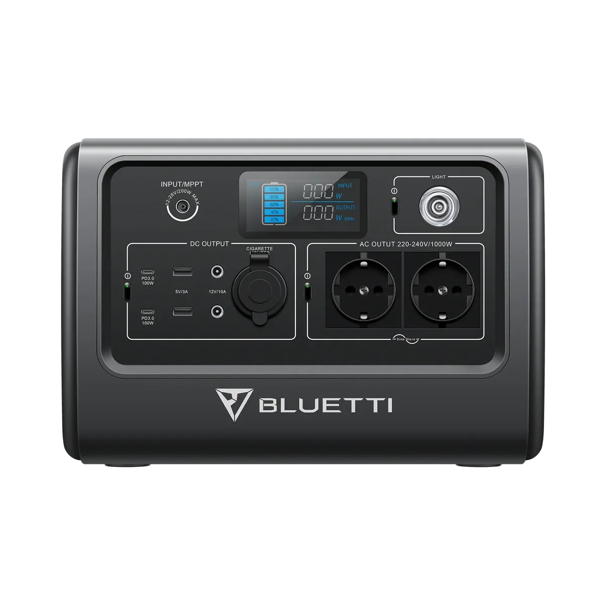 Bluetti (EB70) Portable Power Station - 1000W - 716Wh - Black