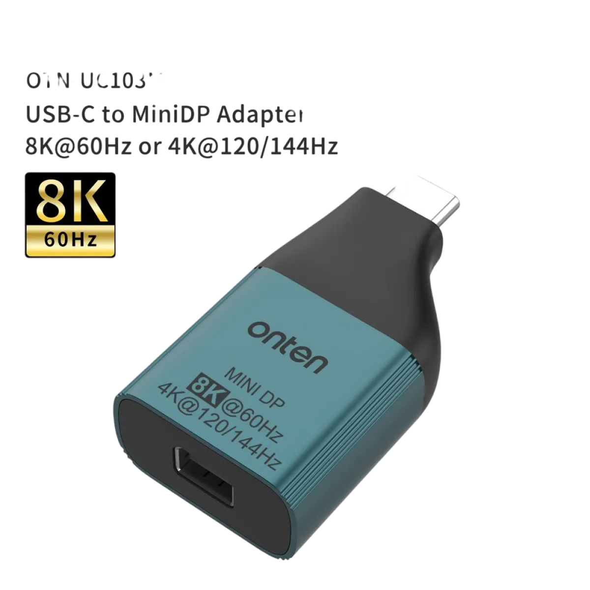 Onten (OTN-UC103M) USB-C to MiniDP Charge Adapter - 5Yrs - Grey