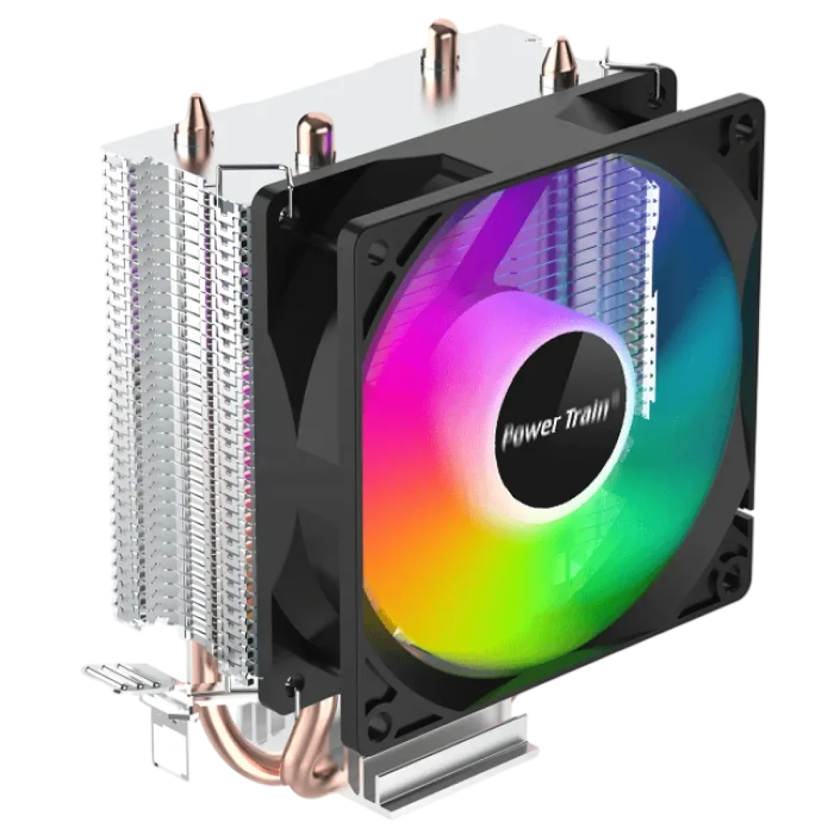 Power Train (DL-200T) CPU Air Cooler - Rainbow RGB - 90mm - Aluminum