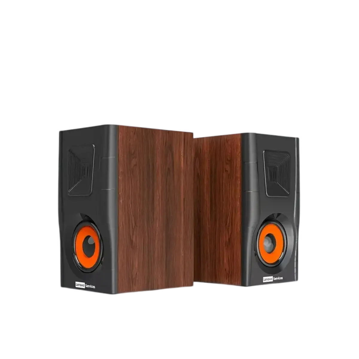 Lenovo (S-D03) Services 2.0 Desktop Wired Speakers Set - Wooden / Black
