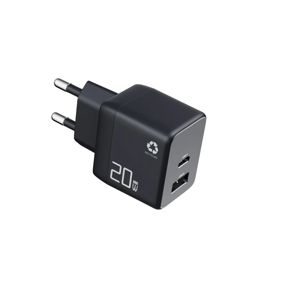 LinkCell (ACLTRC1003) 20W USB-A/USB-C Wall Charger - UK Plug - Black