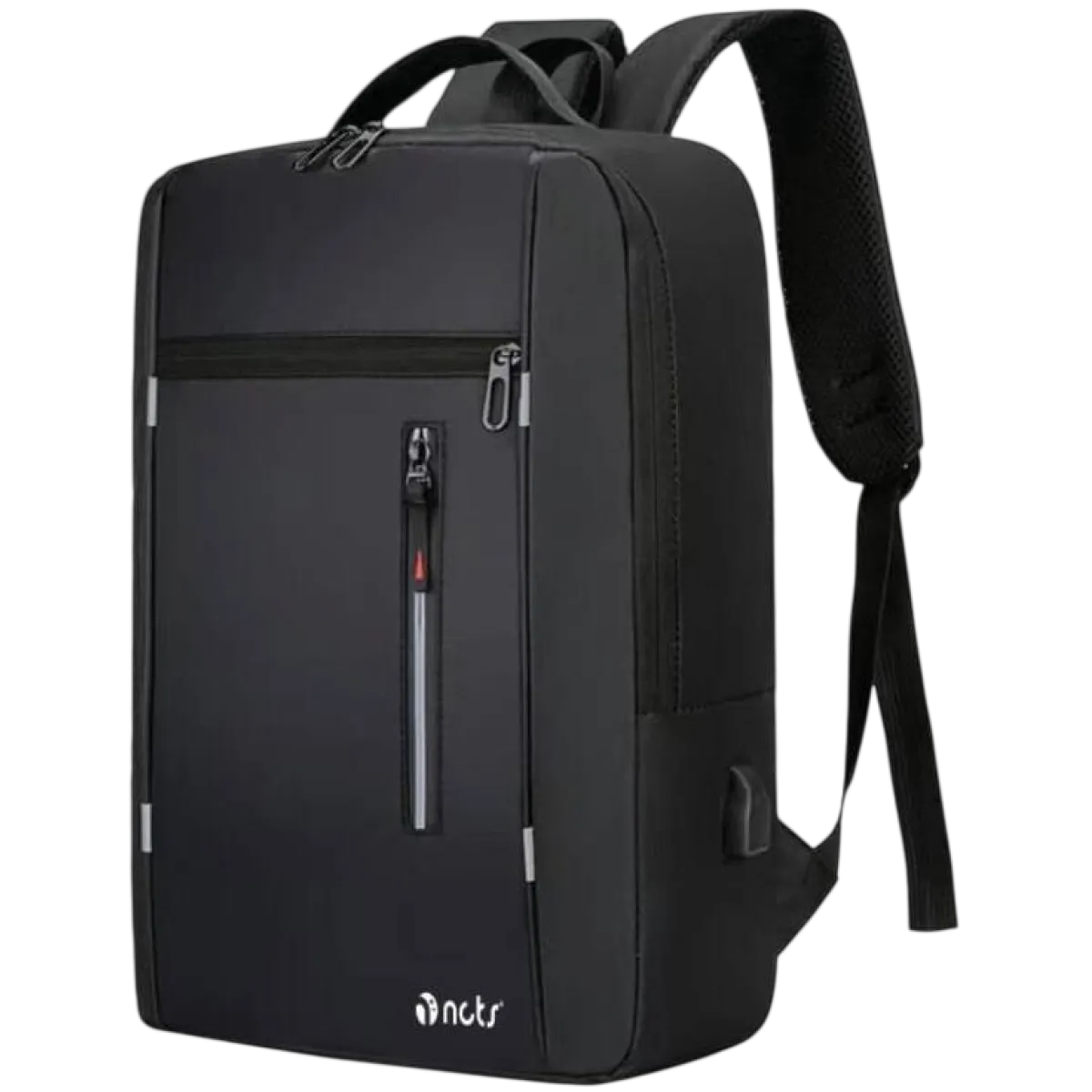 NCTS (B21P) Backpack Bag for 15.6" Laptops - 1x Front Pocket - Padded Sleeve - Black
