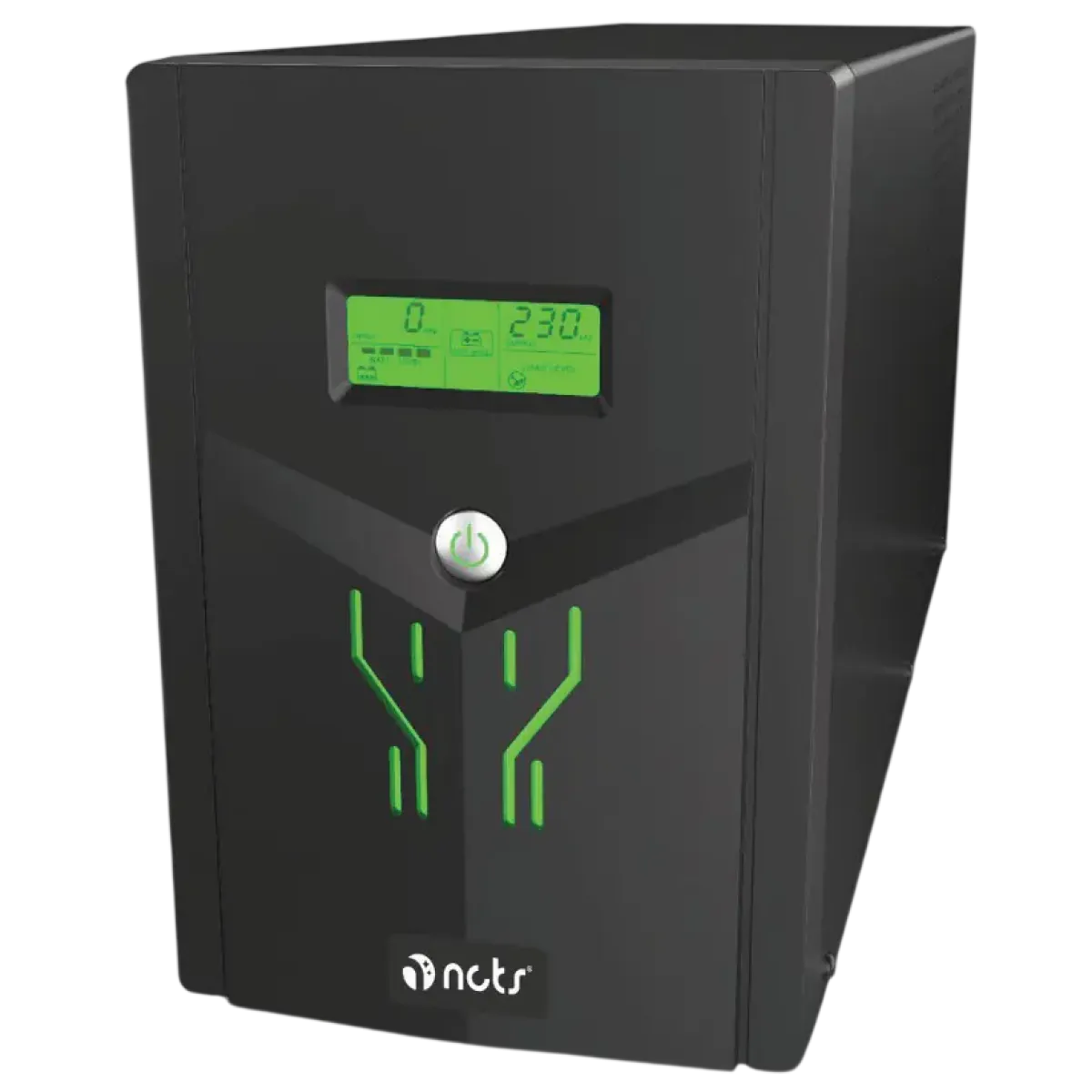 NCTS (NCTS-QSTROM) Qstrom Line Interactive UPS 2000VA, AVR, LCD with Alarm - Black