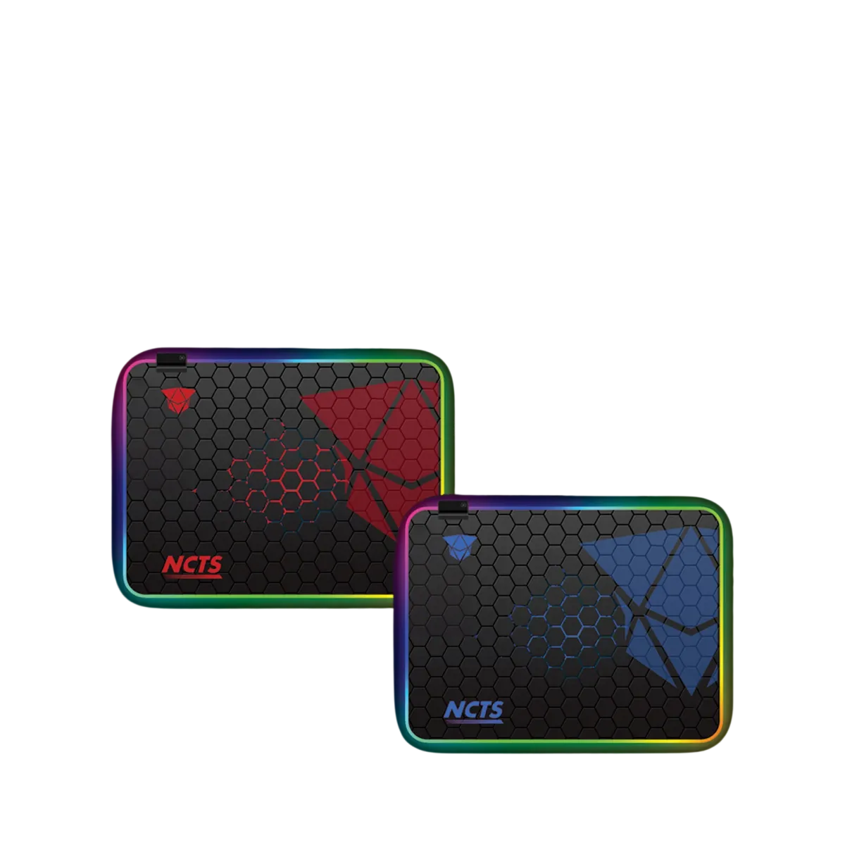 NCTS Sirus S Gaming MousePad - Rubber Base - 250x350x3mm - RGB - Grey