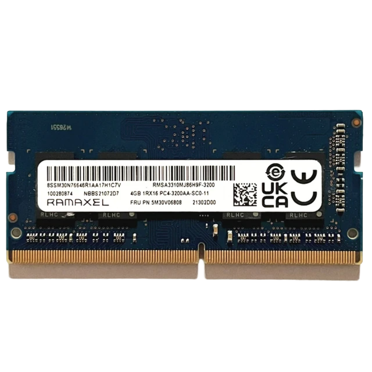 Ramaxel 4Gb DDR4 PC4-3200AA 1.2v SoDIMM, Single Rank Single Sided, Blue PCB