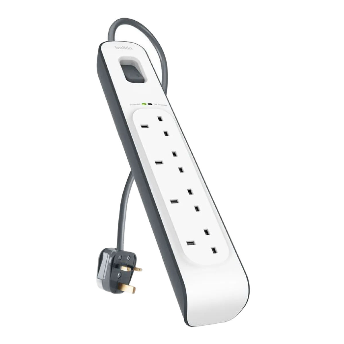 Belkin (BSV400AF2M) Surge Master Power Distribution Unit, 4 Surge Protection Outlets, 2m - White