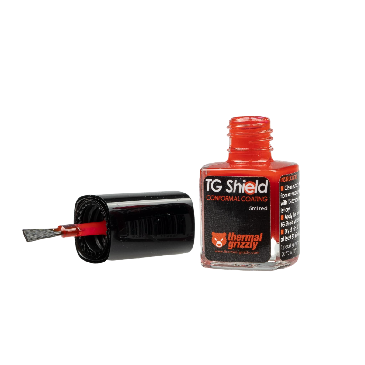 Thermal Grizzly (TG-ASH-050-RT) TG Shield Liquid Conformal Coating - 5ml - Red
