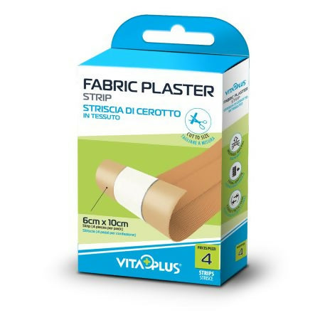 Fabric Strip Plasters 4'S- 6 Cm X 10 Cm