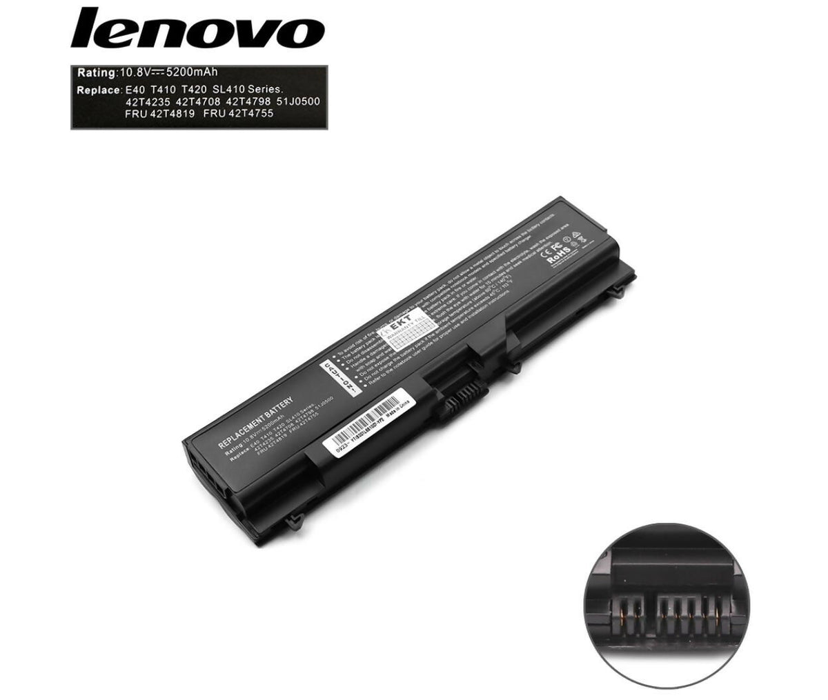 Laptop Battery | 10.8V 5.2Ah | Compatible With Lenovo T410I
