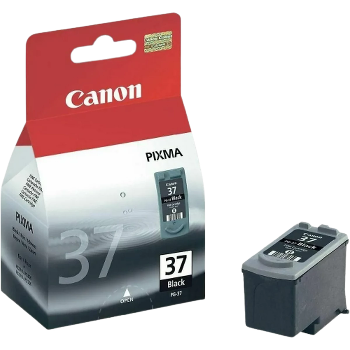 Canon (2145B005AA) Pixma Genuine PG-37 Black Ink Cartridge for iP1800; iP1900; iP2500; iP2600