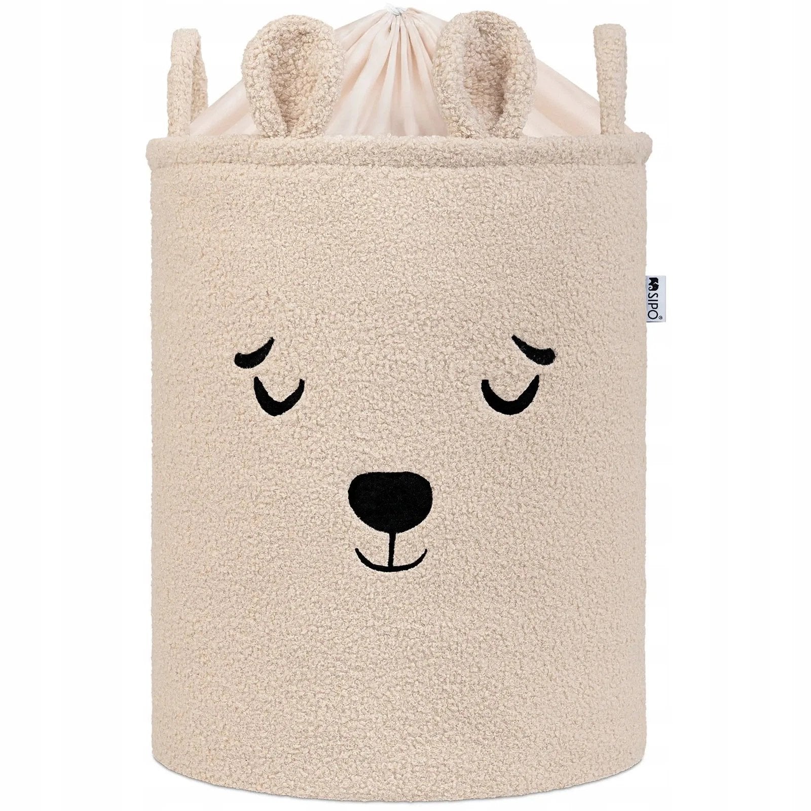 SIPO: Premium Bouclé Toy Storage Basket with Drawstring