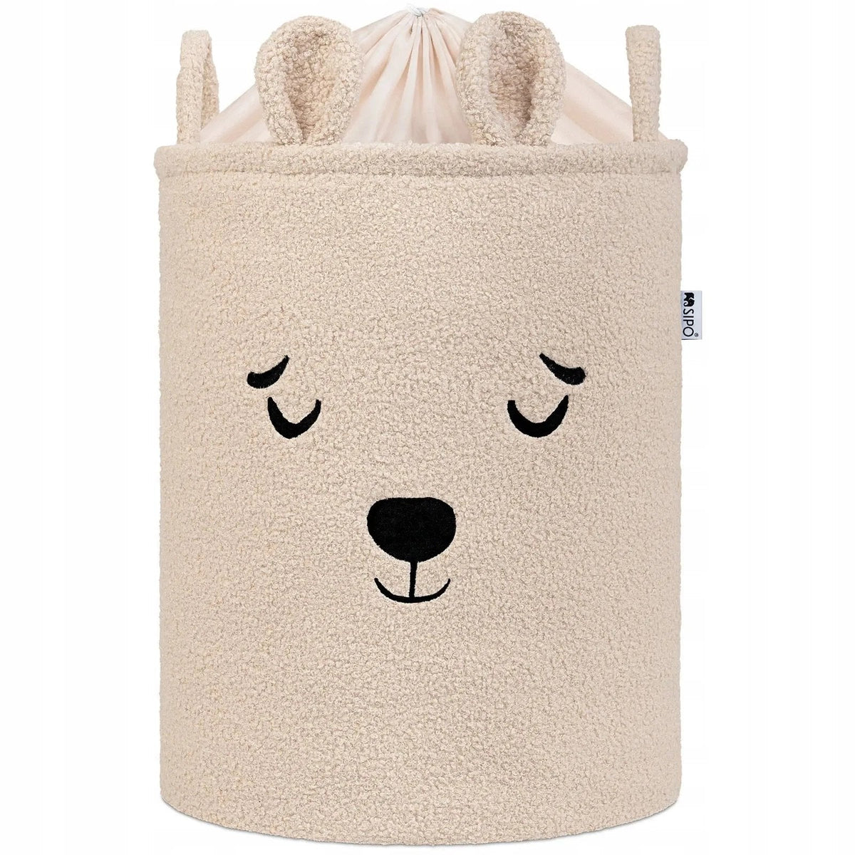 SIPO: Premium Bouclé Toy Storage Basket with Drawstring