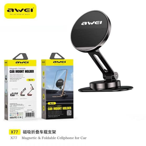 Awei Foldable Car Phone Holder Black