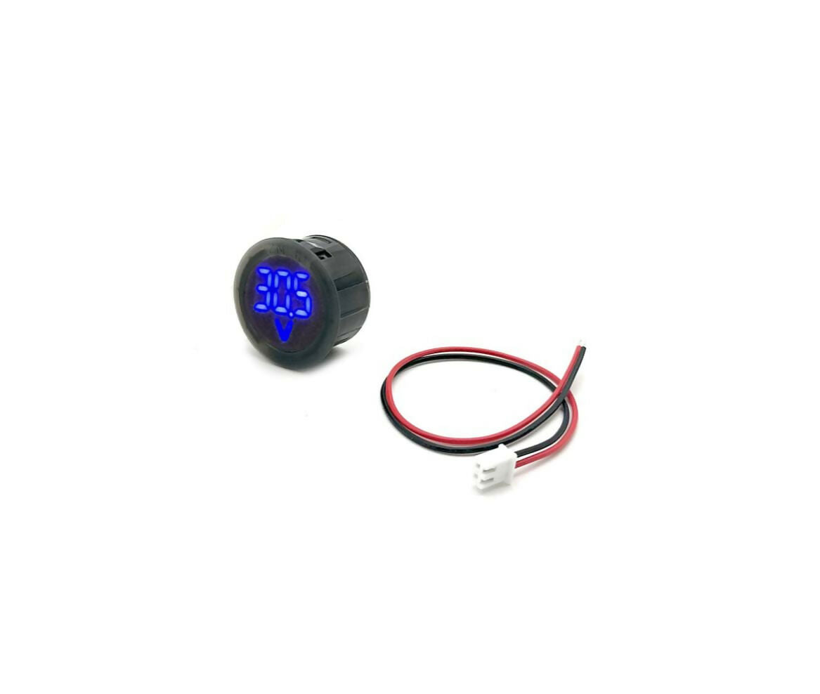 Panel Meter | Digital | DC Voltage 100V | Round | Blue