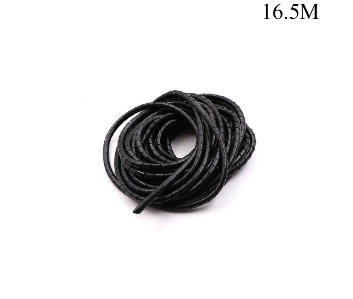 Cable Organizer | Flexible Spiral | 8mm | 16.5M | Black