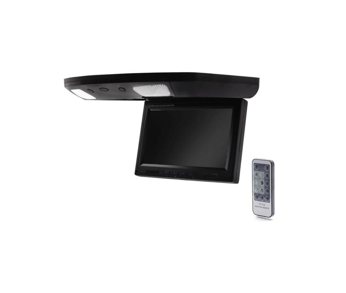 Car LCD Monitor | Overhead | 7" | Black