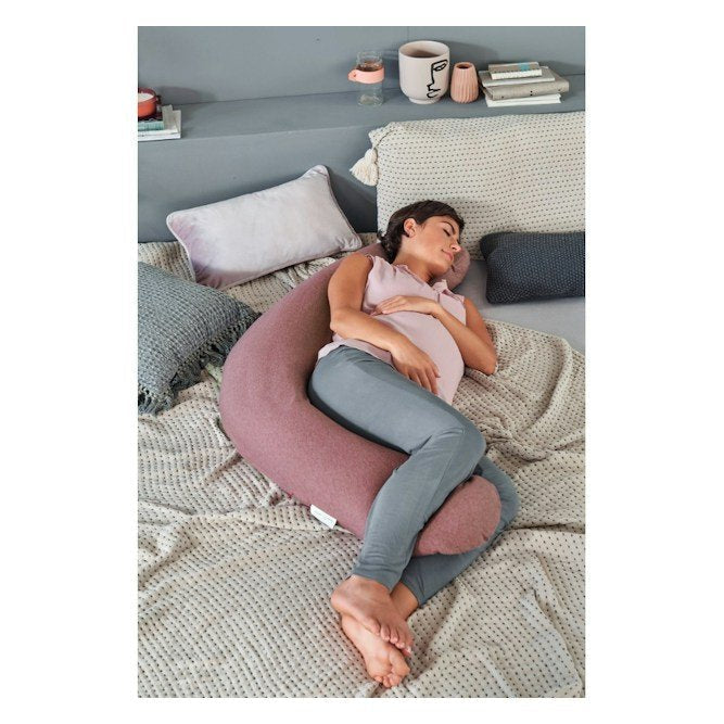 THERALINE The Original Maternity & Nursing Pillow – Melange Rosewood Bamboo