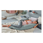 THERALINE The Original Maternity & Nursing Pillow – Melange Green Grey Bamboo