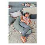 THERALINE The Original Maternity & Nursing Pillow – Melange Green Grey Bamboo