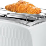 Russell Hobbs Honeycomb White 2 Slice Toaster