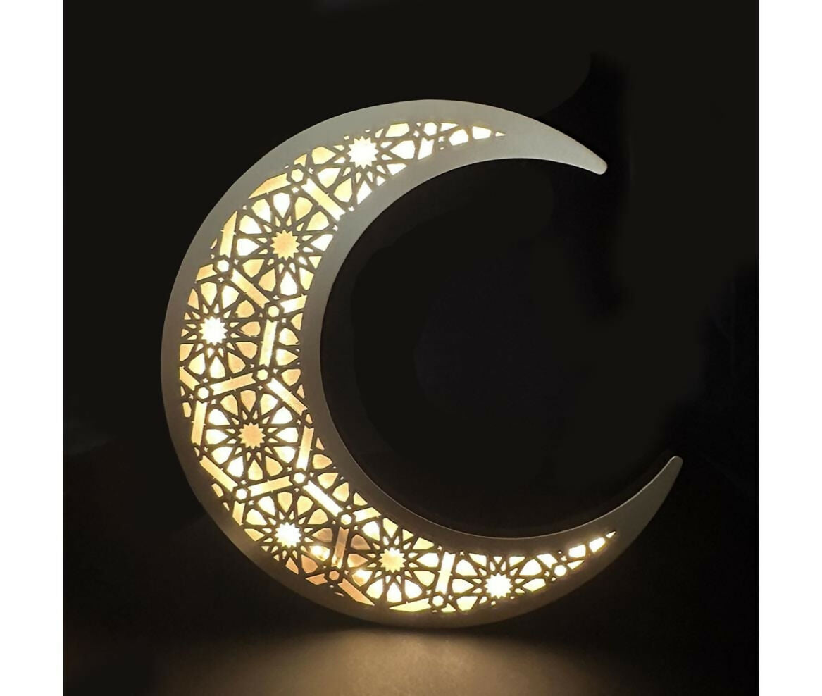 Lantern Fanous Light | Moon | 50cm | Gold