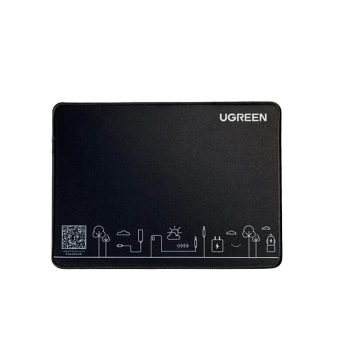 UGreen (CY016) SuperThin Mouse Pad with non-Slip Natural Rubber Material - 260x210mm - Black