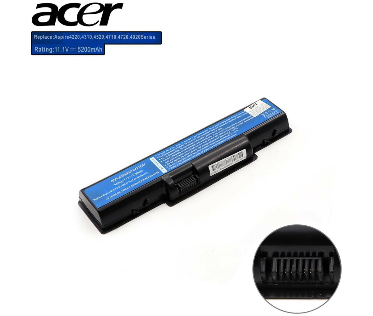 Laptop Battery | 11.1V 4.4Ah | Compatible With Acer AS07A31 & A4710