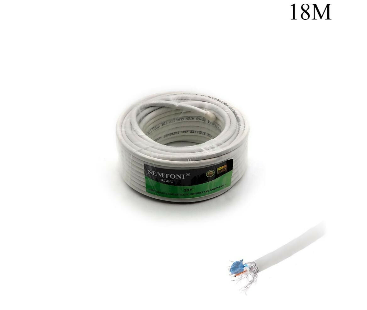 Coaxial Cable | RG-6 | 75 Ohm | 18.2M