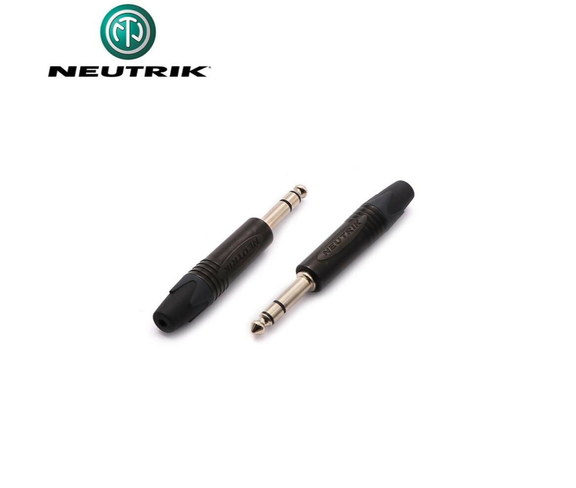 Audio Connector | Jack Stereo Male 6.3mm | Cable Mount | Neutrik | Black