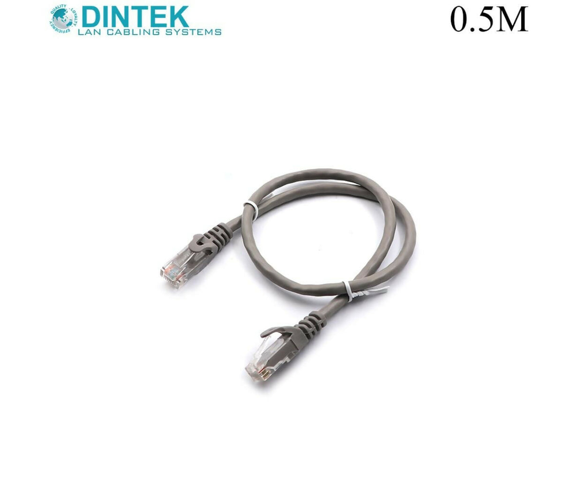 Patch Cord | CAT5e | UTP | 0.5M | Gray | Dintek