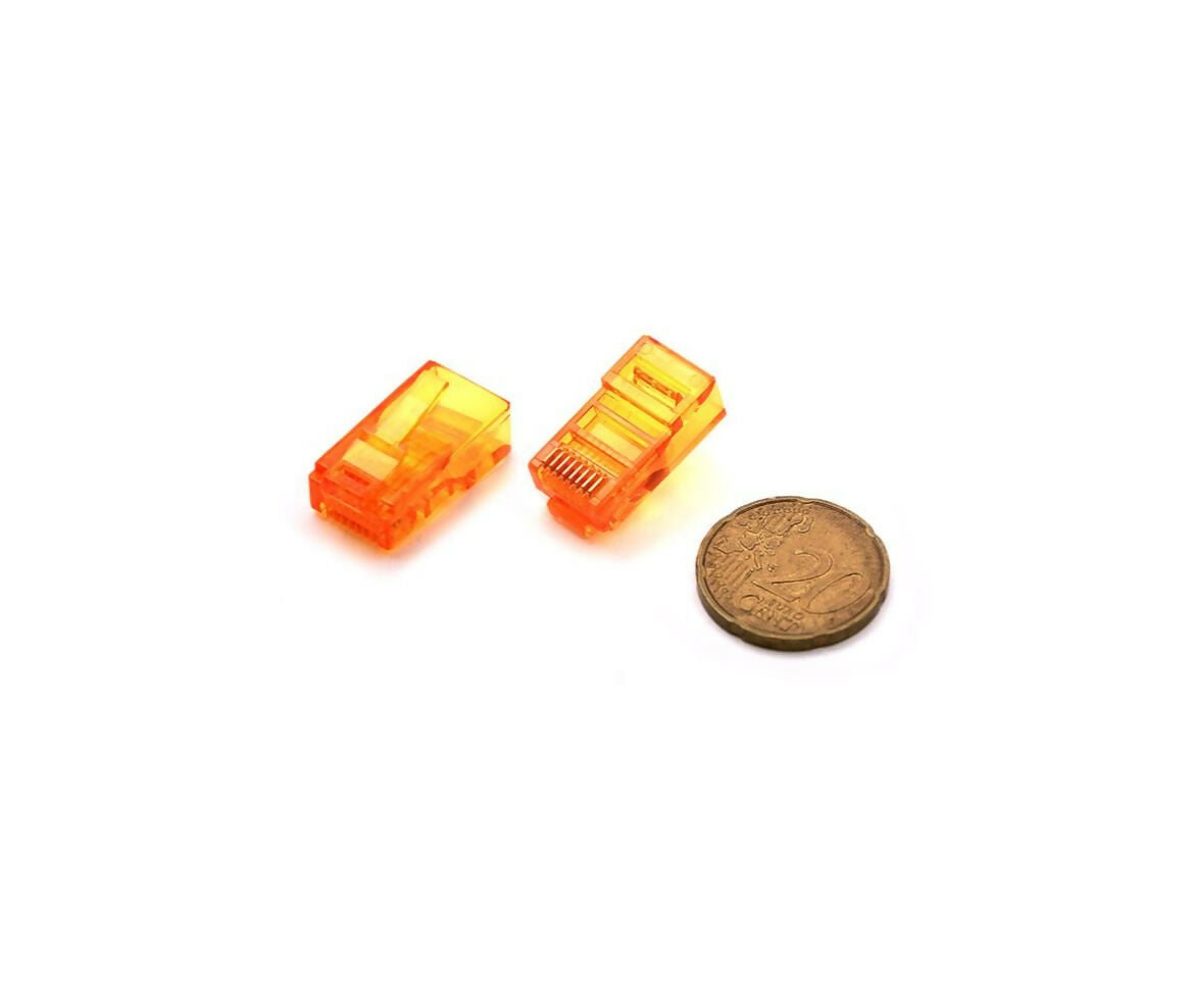 Network Plug | RJ45 CAT5e | Orange