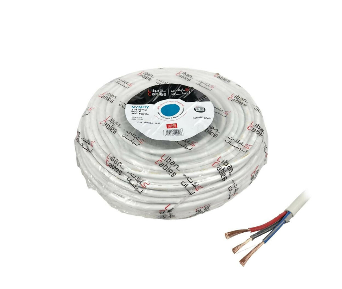 Insulated Wire Cable | 3x4mm | 91M | White | Liban Cables