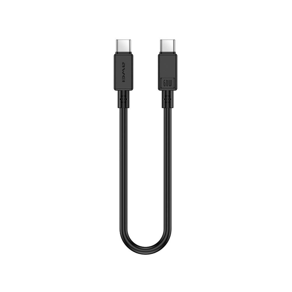 Awei Cable Type-c to Type-c Fast Charging 60W 30Cm Black