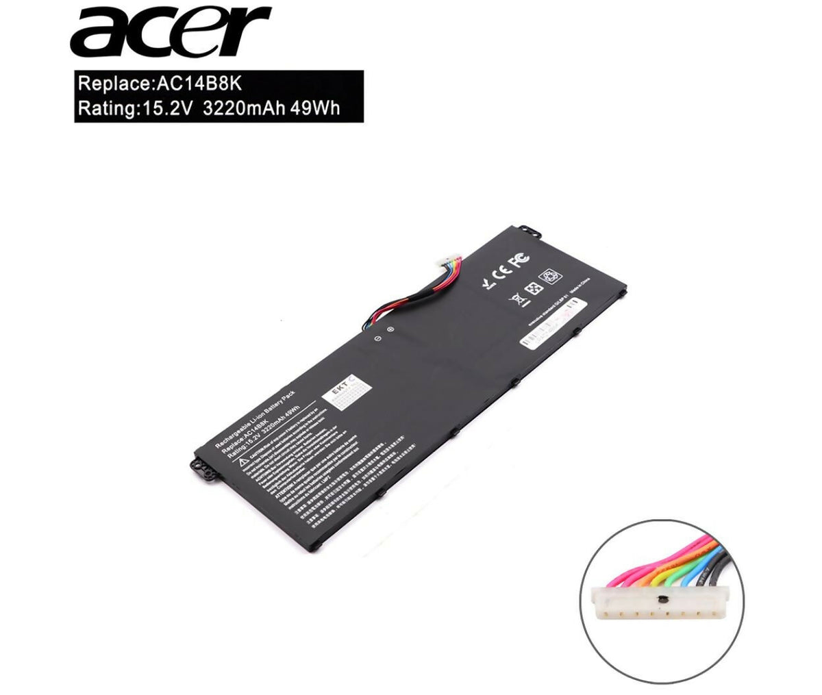 Laptop Battery | 17.2V 3.9Ah | Compatible With Acer AC14B8K