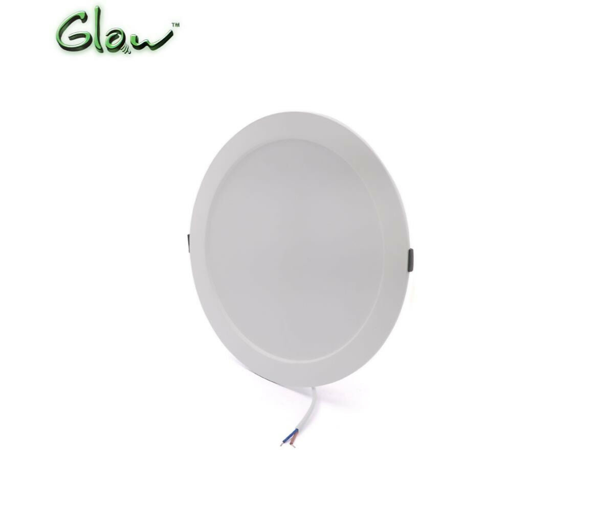 LED Panel | Round | 220V AC 22W | 205mm | White | White Frame | Aluminum | Glow