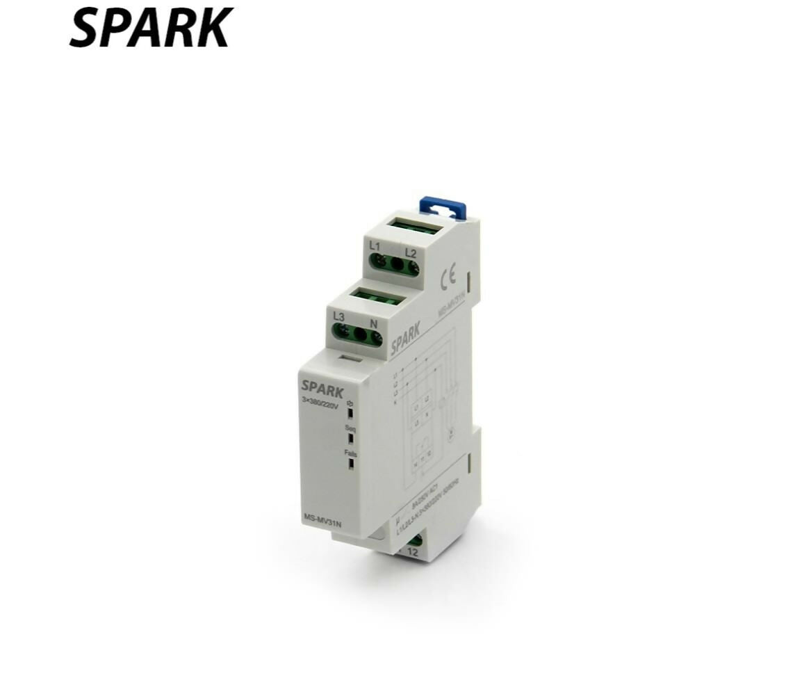Phase Sequence & Failure | Din Rail | 3 Phase + N | Spark