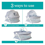 Infantino Sweet Dreams Fold & Go Bedside Bassinet (Grey)