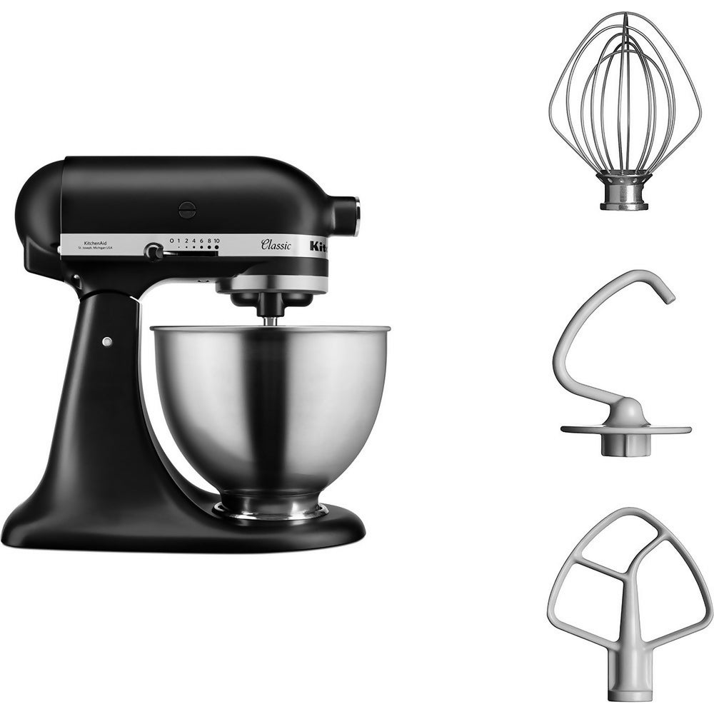 KitchenAid Classic 4.3 L Tilt-Head Stand Mixer - Black Matt