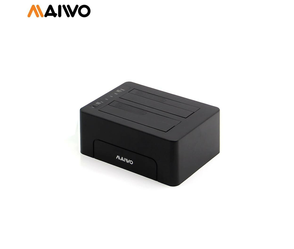 Hard Drive Enclosure Docking | 2.5" & 3.5" USB 3.0 & SATA Dual-Bay | Maiwo K3082