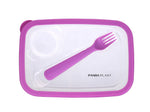 lunch box with fork and sauce box