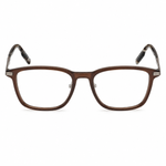 Brown eyeglasses on a white background.