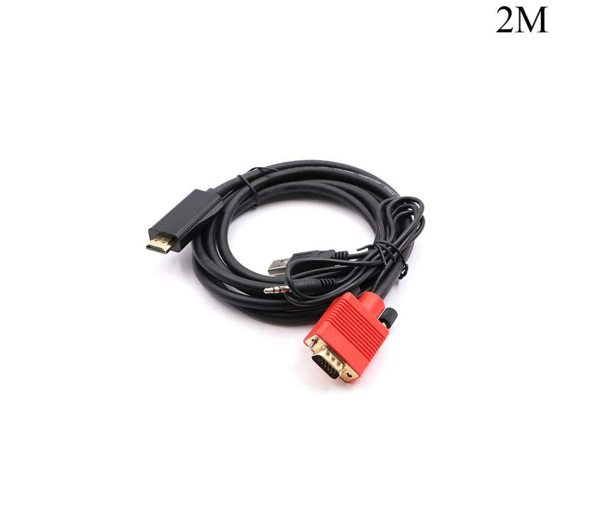 Audio Video Cable Converter | VGA Male - HDMI Male & USB | 2M