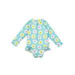 Zoocchini - Girls Long Sleeve Swimsuit - UPF 50+ - Daisy  12-24M