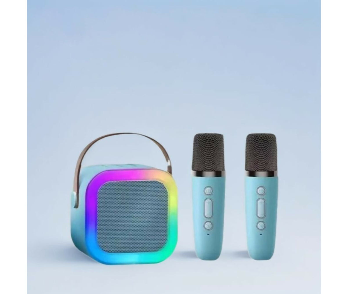 KIDS KARAOKE SPEAKER 2xWIRELESS MIC BLUE